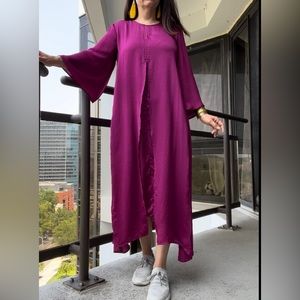 Magenta Kimono Style Dress